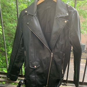 zara vegan leather moto jacket